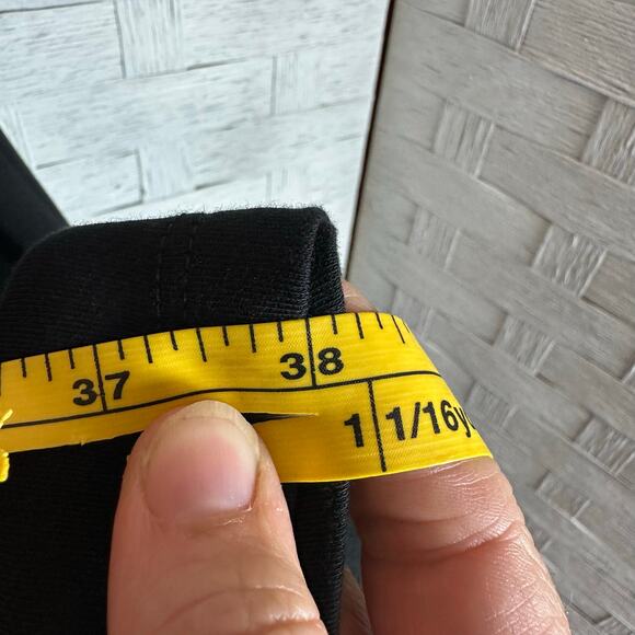 ISAAC MIZRAHI LIVE" black knit T-shirt knee length normcore TradMom summer - Picture 9 of 10